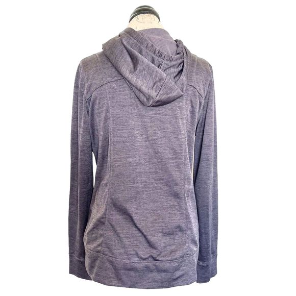 Avia Womens Purple Hooded BurnOut Pullover Drawstring Thumb Hole Size Large - Picture 2 of 12